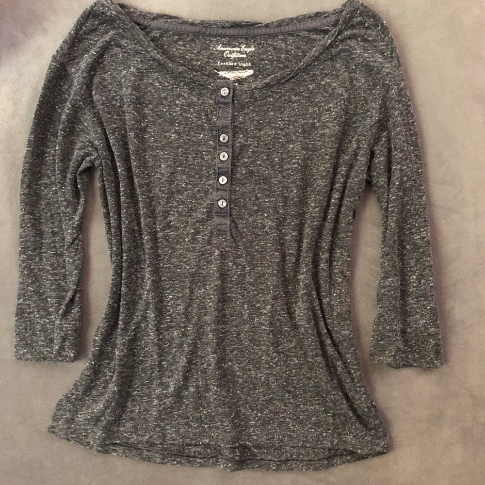 American Eagle Featherlight Grey Tee